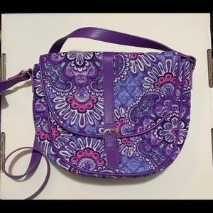 Vera Bradley crossbody bag - purple floral pattern